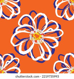 Seamless fabric of  floral Line Pattern Vector, like ornament vector. Suit for package design, wallpaper, fashion print.