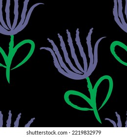 Seamless fabric of floral Line Pattern Vector, like ornament vector. Suit for package design, wallpaper, fashion print.