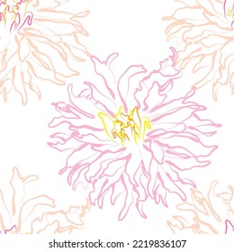 Tejido transparente del vector de patrón de línea floral, como el vector de ornamento. Suit para diseño de paquetes, fondo de pantalla, impresión de moda.