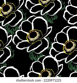 Seamless fabric of  floral Line Pattern Vector, like ornament vector. Suit for package design, wallpaper, fashion print.