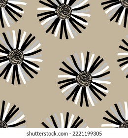 Seamless fabric of  floral Line Pattern Vector, like ornament vector. Suit for package design, wallpaper, fashion print.