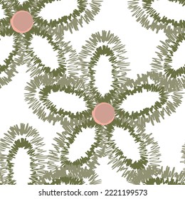 Tejido transparente del vector de patrón de línea floral, como el vector de ornamento. Suit para diseño de paquetes, fondo de pantalla, impresión de moda.