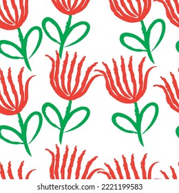 Seamless fabric of floral Line Pattern Vector, like ornament vector. Suit for package design, wallpaper, fashion print.