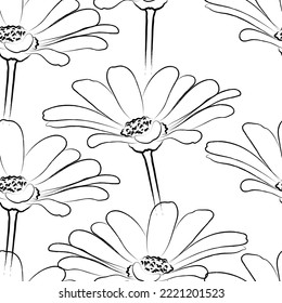 Tejido transparente del vector de patrón de línea floral, como el vector de ornamento. Suit para diseño de paquetes, fondo de pantalla, impresión de moda.