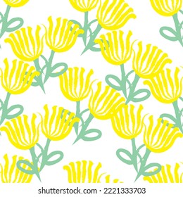 Seamless fabric of floral Line Pattern Vector, like ornament vector. Suit for package design, wallpaper, fashion print.