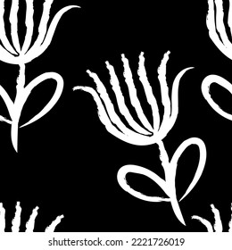 Seamless fabric of floral Line Pattern Vector, like ornament vector. Suit for package design, wallpaper, fashion print.