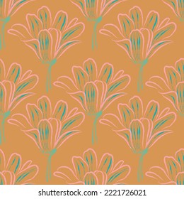 Tejido transparente del vector de patrón de línea floral, como el vector de ornamento. Suit para diseño de paquetes, fondo de pantalla, impresión de moda.