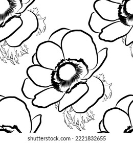 Seamless fabric of  floral Line Pattern Vector, like ornament vector. Suit for package design, wallpaper, fashion print.