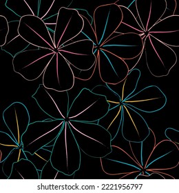 Seamless fabric of  floral Line Pattern Vector, like ornament vector. Suit for package design, wallpaper, fashion print.