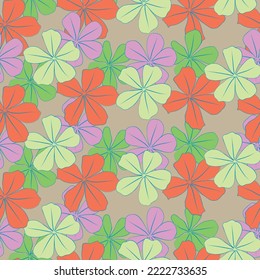 Seamless fabric of  floral Line Pattern Vector, like ornament vector. Suit for package design, wallpaper, fashion print.