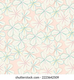 Seamless fabric of  floral Line Pattern Vector, like ornament vector. Suit for package design, wallpaper, fashion print.