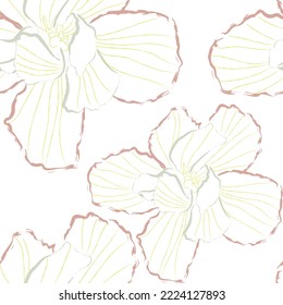 Tejido transparente del vector de patrón de línea floral, como el vector de ornamento. Suit para diseño de paquetes, fondo de pantalla, impresión de moda.