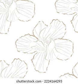 Tejido transparente del vector de patrón de línea floral, como el vector de ornamento. Suit para diseño de paquetes, fondo de pantalla, impresión de moda.