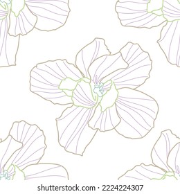 Tejido transparente del vector de patrón de línea floral, como el vector de ornamento. Suit para diseño de paquetes, fondo de pantalla, impresión de moda.