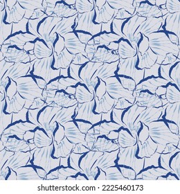Seamless fabric of  floral Line Pattern Vector, like ornament vector. Suit for package design, wallpaper, fashion print.
