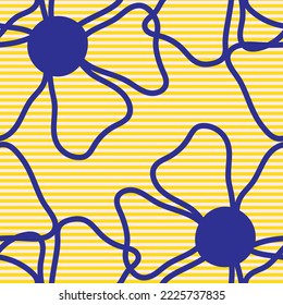 Seamless fabric of  floral Line Pattern Vector, like ornament vector. Suit for package design, wallpaper, fashion print.
