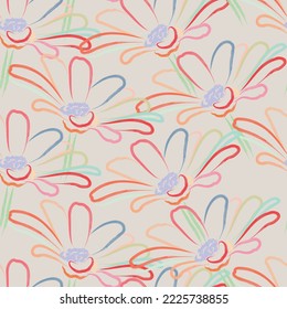 Tejido transparente del vector de patrón de línea floral, como el vector de ornamento. Suit para diseño de paquetes, fondo de pantalla, impresión de moda.