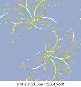 Nahtlose Gewebe aus Blumenmuster, wie minimaler Stil. Geeignet für Paket-Design, Bildschirmhintergrund, Modedruck.