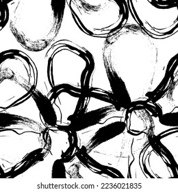 Seamless fabric of  floral Line Pattern, like illustration. Suit for package design, wallpaper, fashion print.