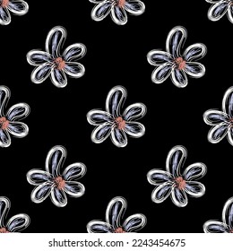 Seamless fabric of  floral Line Pattern, like illustration. Suit for package design, wallpaper, fashion print.