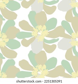 Seamless fabric of  floral Line Pattern, like illustration. Suit for package design, wallpaper, fashion print.