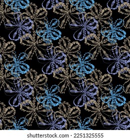 Nahtlose Gewebe aus Blumenmuster, wie Illustration. Geeignet für Paket-Design, Bildschirmhintergrund, Modedruck.