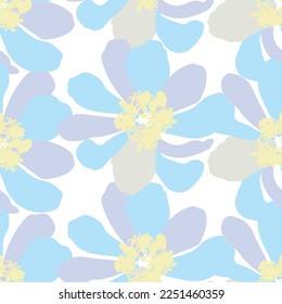 Seamless fabric of  floral Line Pattern, like illustration. Suit for package design, wallpaper, fashion print.