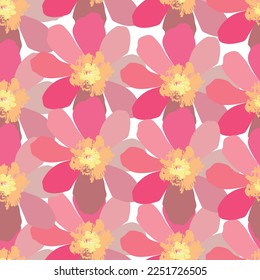 Seamless fabric of  floral Line Pattern, like illustration. Suit for package design, wallpaper, fashion print.