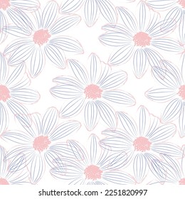 Tejido transparente de patrón de línea floral, como ilustración. Suit para diseño de paquetes, fondo de pantalla, impresión de moda.