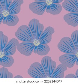 Seamless fabric of  floral Line Pattern, like illustration. Suit for package design, wallpaper, fashion print.