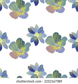 Seamless fabric of  floral Line Pattern, like illustration. Suit for package design, wallpaper, fashion print.