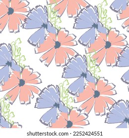 Tejido transparente de patrón de línea floral, como ilustración. Suit para diseño de paquetes, fondo de pantalla, impresión de moda.