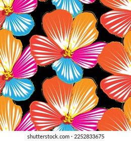 Seamless fabric of  floral Line Pattern, like illustration. Suit for package design, wallpaper, fashion print.