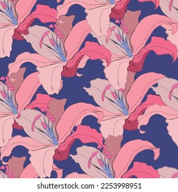Tejido transparente de patrón de línea floral, como ilustración. Suit para diseño de paquetes, fondo de pantalla, impresión de moda.