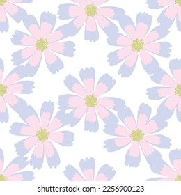 Seamless fabric of  floral Line Pattern, like illustration. Suit for package design, wallpaper, fashion print.