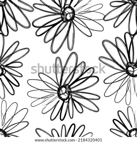 Seamless fabric of  floral Line Pattern Vector, like ornament vector. Suit for package design, wallpaper, fashion print.