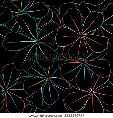 Seamless fabric of  floral Line Pattern Vector, like ornament vector. Suit for package design, wallpaper, fashion print.