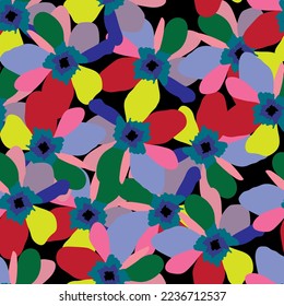 Seamless fabric flowers of  decor pattern, like modern style. Suit for package design, fabric textile, wallpaper, fashion print.