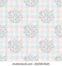 Seamless fabric flowers of  decor pattern, like modern style. Suit for package design, fabric textile, wallpaper, fashion print.