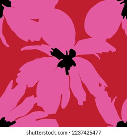 Seamless fabric of  flowers pattern, like illustration. Suit for package design, wallpaper, fashion print.