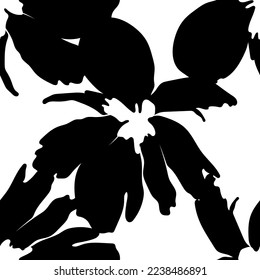 Seamless fabric of  flowers pattern, like illustration. Suit for package design, wallpaper, fashion print.