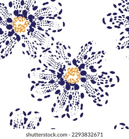 Tejido sin foco de patrón de flores, como ilustración. Suit para diseño de paquetes, fondo de pantalla, impresión de moda.
