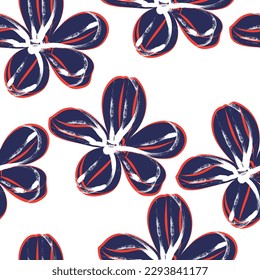 Tejido sin foco de patrón de flores, como ilustración. Suit para diseño de paquetes, fondo de pantalla, impresión de moda.