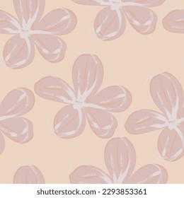 Seamless fabric of  flowers pattern, like illustration. Suit for package design, wallpaper, fashion print.