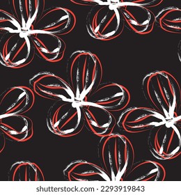Tejido sin foco de patrón de flores, como ilustración. Suit para diseño de paquetes, fondo de pantalla, impresión de moda.