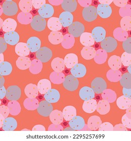 Tejido sin foco de patrón de flores, como ilustración. Suit para diseño de paquetes, fondo de pantalla, impresión de moda.