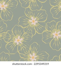 Nahtlose Gewebe aus Blumen Muster, wie Illustration. Geeignet für Paket-Design, Bildschirmhintergrund, Modedruck.
