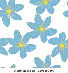 Seamless fabric of  flowers pattern, like illustration. Suit for package design, wallpaper, fashion print.