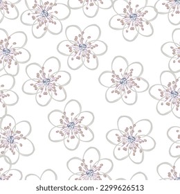 Tejido sin foco de patrón de flores, como ilustración. Suit para diseño de paquetes, fondo de pantalla, impresión de moda.