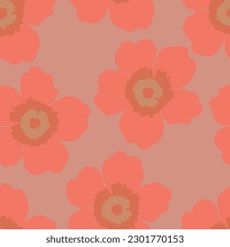 Seamless fabric of  flowers pattern, like illustration. Suit for package design, wallpaper, fashion print.